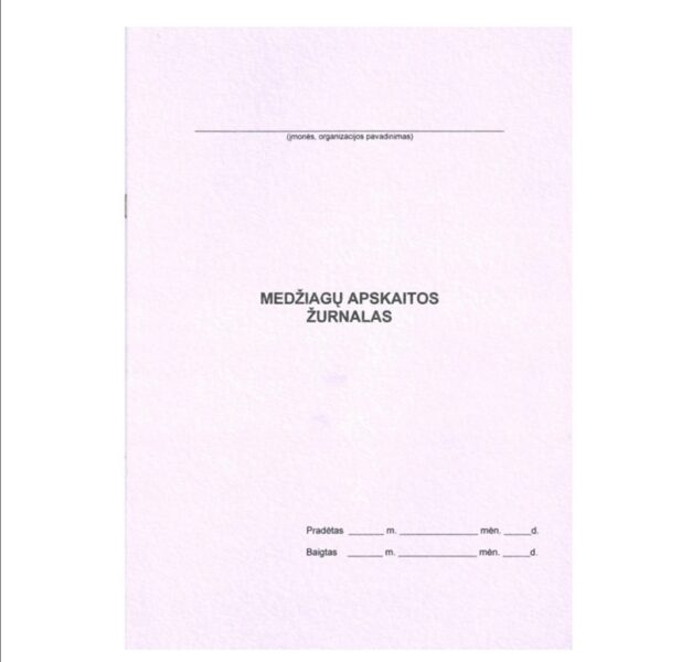 Medžiagų žurnalas 36lp A4