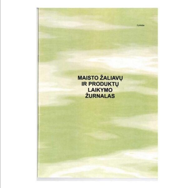 Maisto žaliavų ir produktų laikymo žurnalas