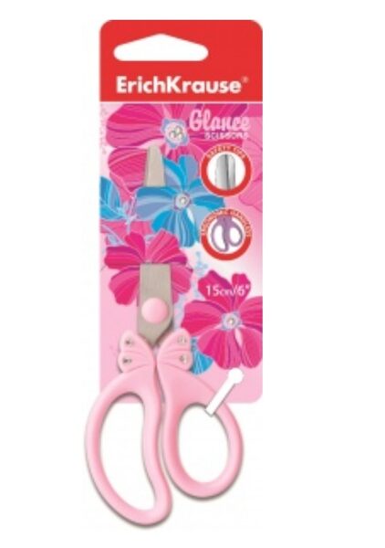 Žirklės vaikiškos 15 cm "Glance" ErichKrause, ergonomiškos rankenėlės