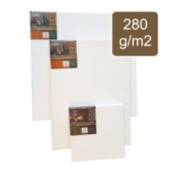 Drobė gruntuota ant porėmio, IMS 280gr. medvilnė, 50x100 cm