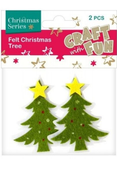 Kalėdinės dekoracijos iš veltinio „Eglutė“ , 2 vnt. CRAFT-FUN