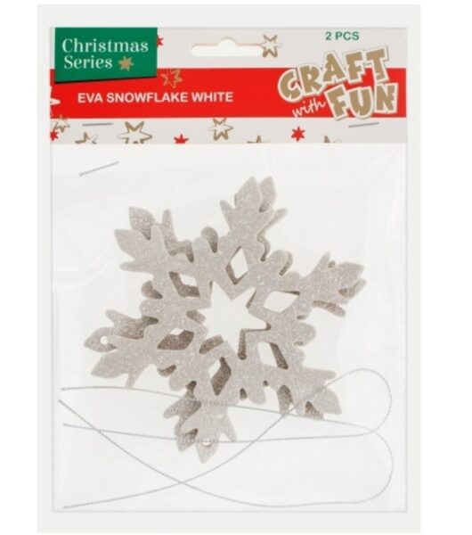 Kalėdinė dekoracija iš putgumės „Snaigės“, 2 vnt. CRAFT-FUN