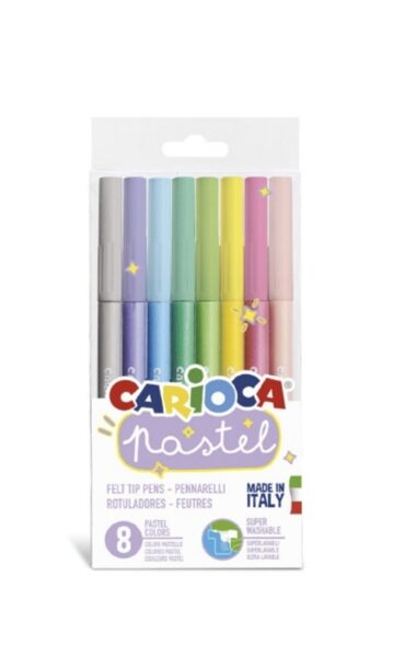 Flomasteriai PASTEL CARIOCA, 8 spalvų
