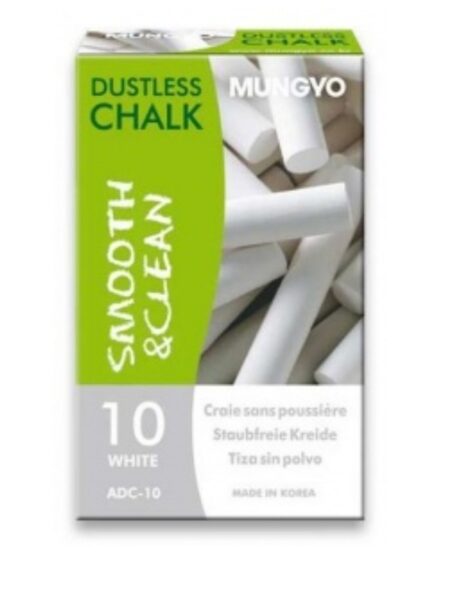 Kreida balta, apvali, 10 vnt.