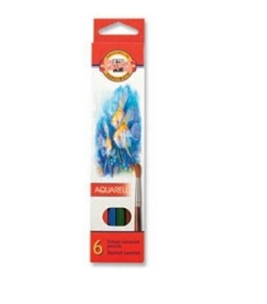 Akvareliniai pieštukai Koh-I-Noor, 6 spalvų
