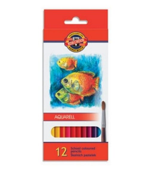 Akvareliniai pieštukai Koh-I-Noor, 12 spalvų
