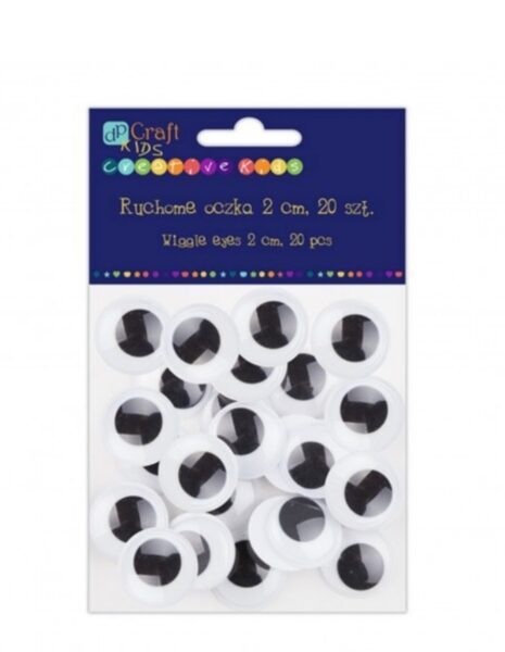 Lipnios judančios akys, 2cm, 20vnt