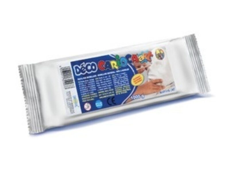 Ore džiūstantis molis CARIOCA Deco, 1000 gr. baltas