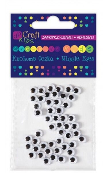 Lip.judančios akys, 6mm, 50vnt.