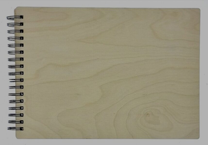 Albumas GED SPLH30PLY WOOD 23x32/60psl  kreminiai lapai  kampučiai/lipdukai spiralinio rišimo 