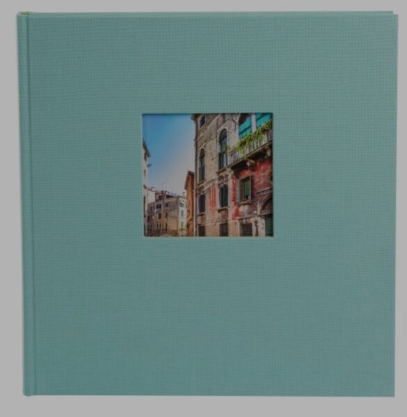 Albumas GOLDBUCH 27507 Bella Vista aqua 30x31/ 60psl, balti lapai  kampučiai/lipdukai  knyginio rišimo