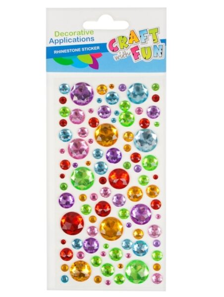 Lipnūs dekoratyviniai kristalai CRAFT-FUN, įvairių spalvų ir dydžių