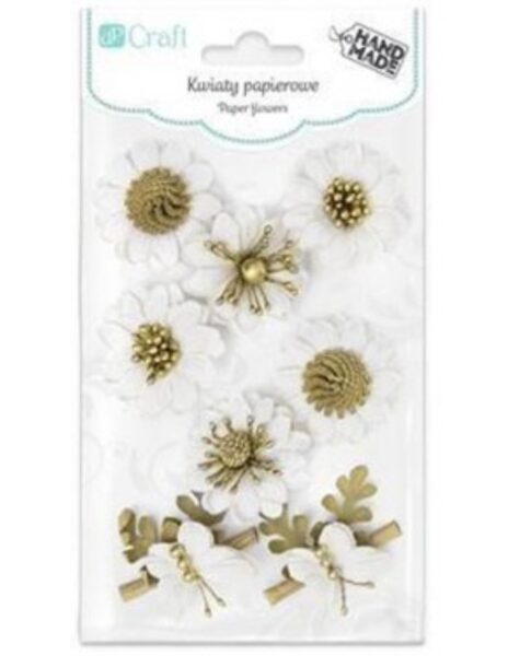 Gėlės ir drugeliai popieriniai mix 8vnt