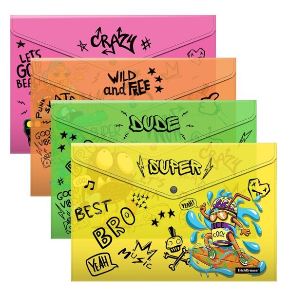 Aplankas-vokas su spaude A4 ErichKrause® Funny Monsters