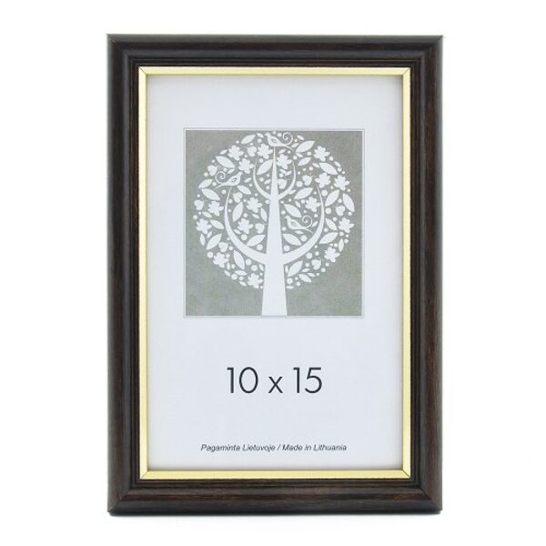 Rėmelis 21x30 plast 1301111 ECO t. rudas su auksu  15mm