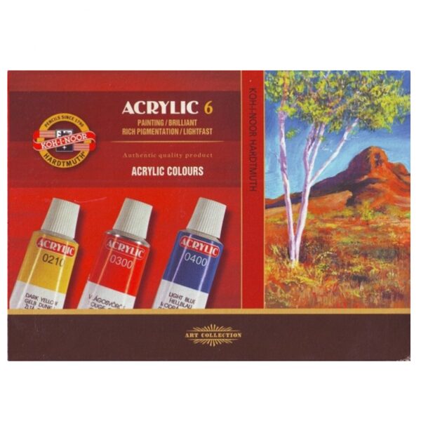 Akriliniai dažai 6sp. 16ml KOH-I-NOOR