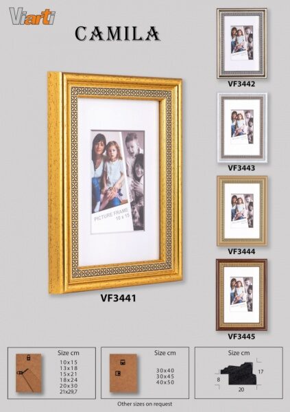 Rėmelis 21x30 plast VF3445 KAMILA rudas 20 mm