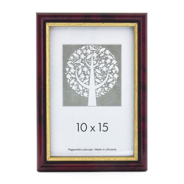 	Rėmelis 21x30 plast 1301114 ECO bordo su auksu 15mm