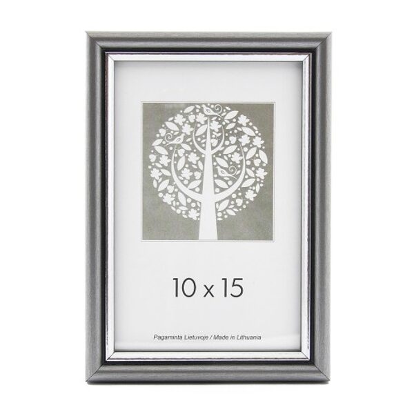 	Rėmelis 21x30 plast 1303975 ECO pilkas su sidabru  15 mm