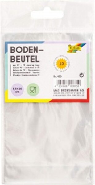 Celofaniniai maišeliai skaidrus Folia 10 vnt. 95 mm*160 mm