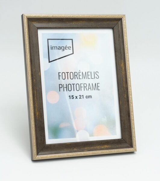 Rėmelis 13x18 plast VF3488 VENETO rudas su auksu  26 mm