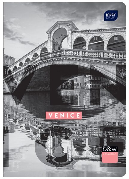 Sąsiuvinis 96 lapų BLACK & WHITE INTERDRUK, langeliais