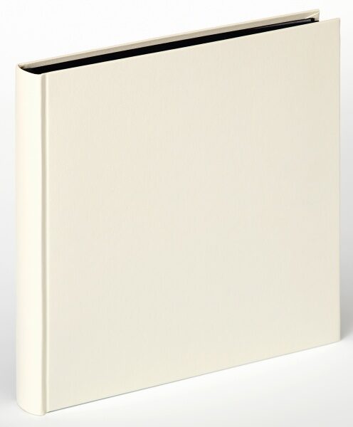 Albumas WALTHER FA-501-W Charm white 30x30/50 psl, juodi lapai kampučiai/lipdukai knyginio rišimo  aušt. kokybės dirbtinė oda