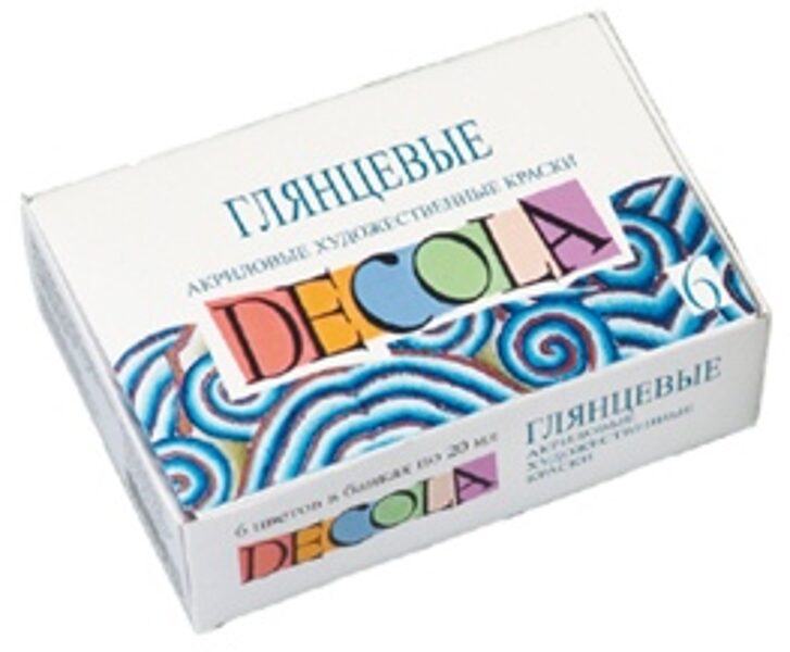 Akrilinių dažų rinkinys "DECOLA" 6 spalvų