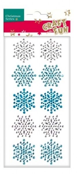 Kalėdinė dekoracija: lipdukai kristalo dribsniai "Snaigės" CRAFT-FUN