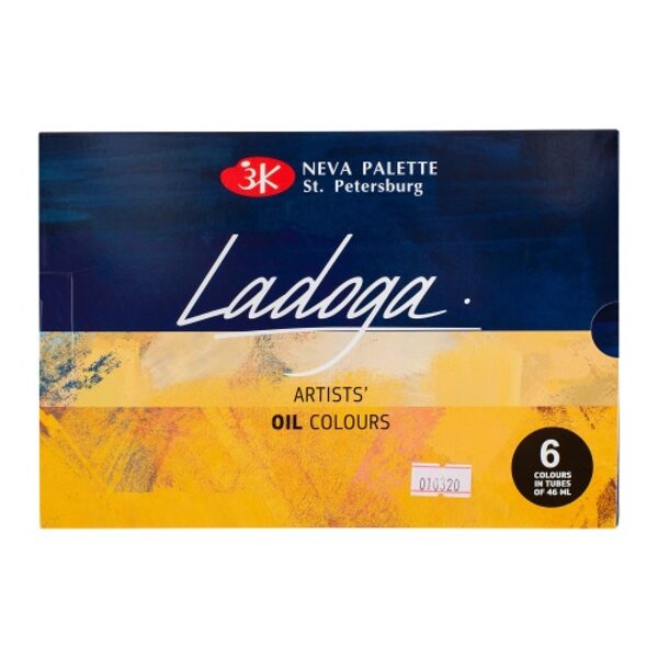 Aliejinių dažų rinkinys "Ladoga", 6 sp. po 46 ml.