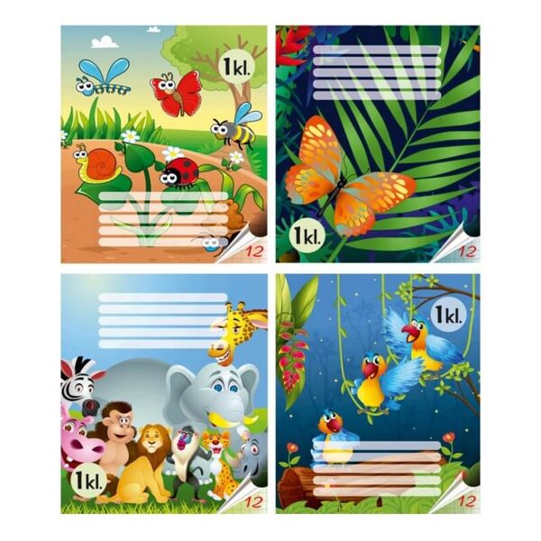 Sąsiuvinis Pas A5 12lp 1kl langeliais