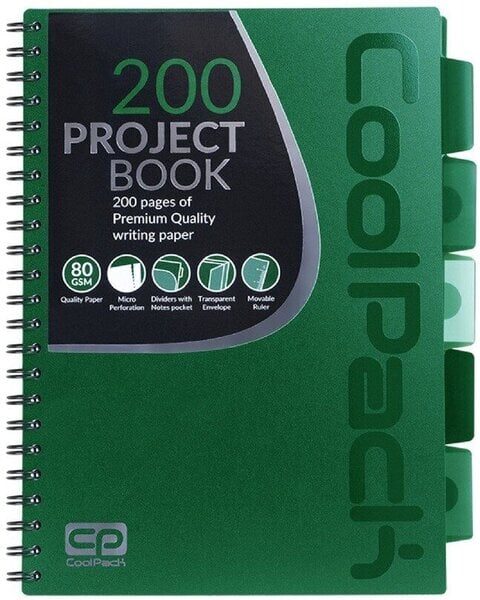 Sąsiuvinis su spirale Coolpack, A4, 200 lapų, langeliais